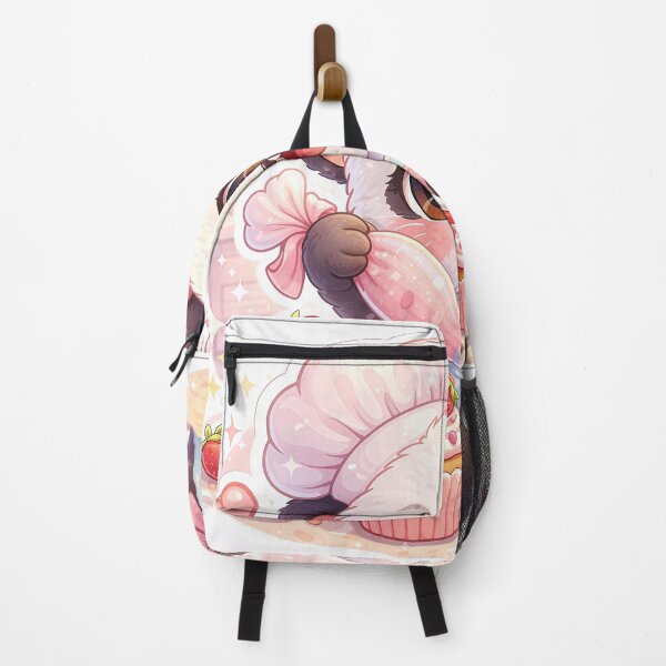 Item preview, Kawaii Panda Decorating Strawberry Cupcakes – Cute Pastel Bakery Panda Sticker designed and sold by Furfolkz.
