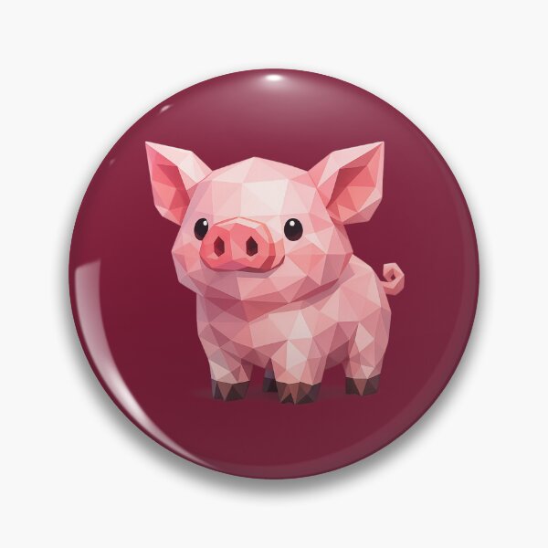 Item preview, Cute Low Poly Geometric Pig Illustration designed and sold by AndreBarnard.