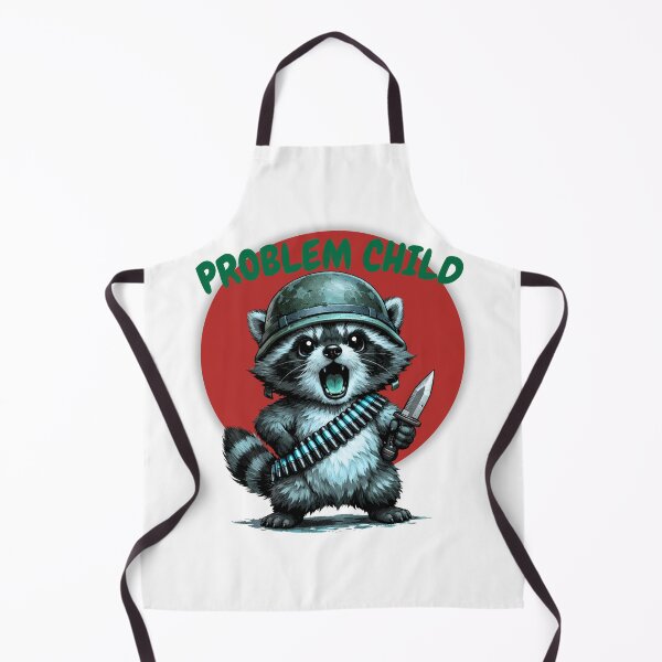 Item preview, Problem Child - Raccoon with a knife and an attitude problem designed and sold by TeeHeeRiot.