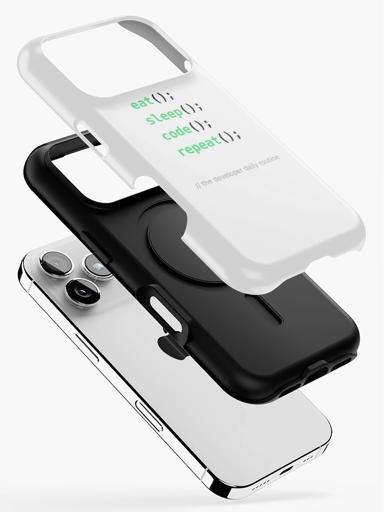 Thumbnail 2 of 4, iPhone Case, Eat Sleep Code Repeat Developer Function Call Programmer Humour designed and sold by ShirtDotExe.