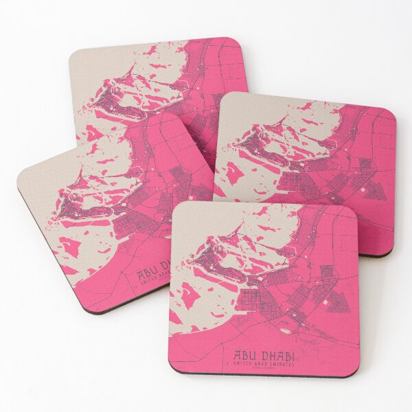 Item preview, Abu Dhabi City Map of the UAE - Pink designed and sold by deMAP.