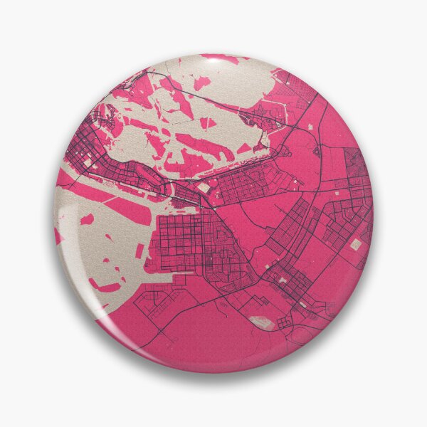 Item preview, Abu Dhabi City Map of the UAE - Pink designed and sold by deMAP.