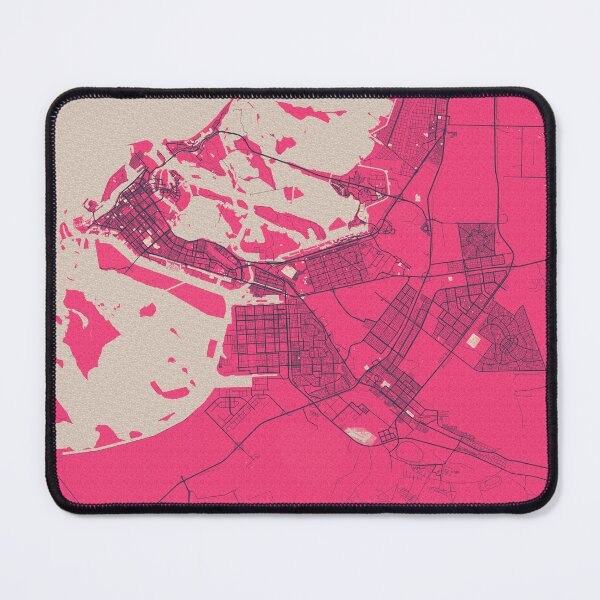 Item preview, Abu Dhabi City Map of the UAE - Pink designed and sold by deMAP.