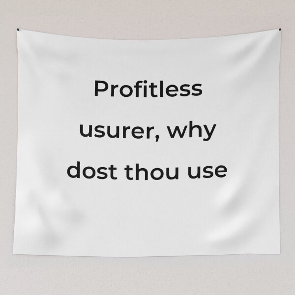 Aperçu de l'œuvre « Usier sans profit, pourquoi utilises-tu ? » - impression en noir créée et vendue par ariksworld.
