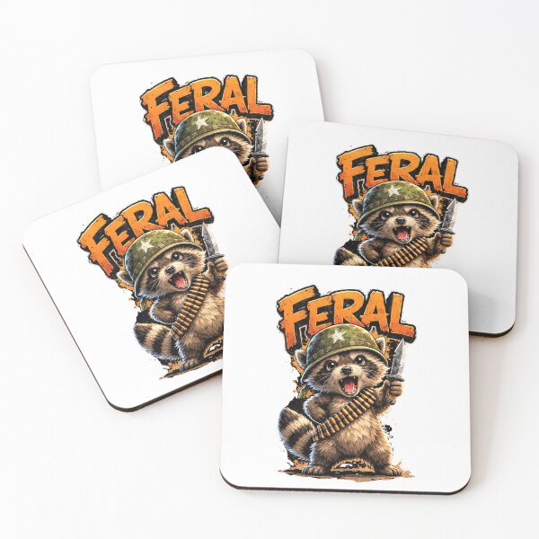 Item preview, Feral Raccoon - cute, unhinged and deadly designed and sold by TeeHeeRiot.