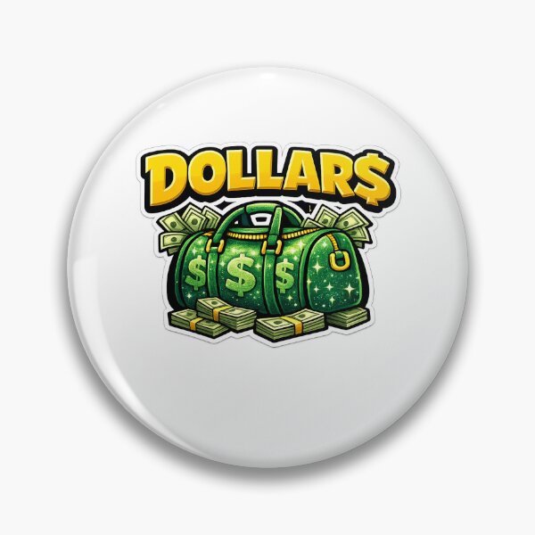 Item preview, DOLLAR$ — Bold Money Mindset Sticker | Wealth Energy Aesthetic designed and sold by PixelandPunch.