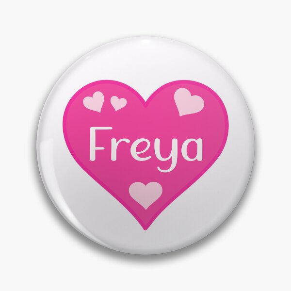Item preview, Freya Name Pink Heart  designed and sold by Jeallan Designs.