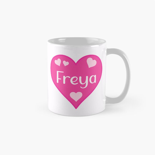 Artikelvorschau, Freya Name Pink Heart entworfen und verkauft von Jeallan Designs.