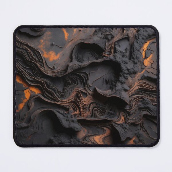 Item preview, Dark Lava Abstract Texture with Glowing Cracks designed and sold by RidaSalArt.