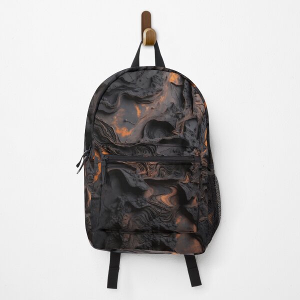 Item preview, Dark Lava Abstract Texture with Glowing Cracks designed and sold by RidaSalArt.