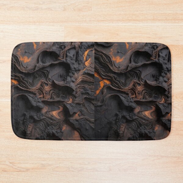 Item preview, Dark Lava Abstract Texture with Glowing Cracks designed and sold by RidaSalArt.