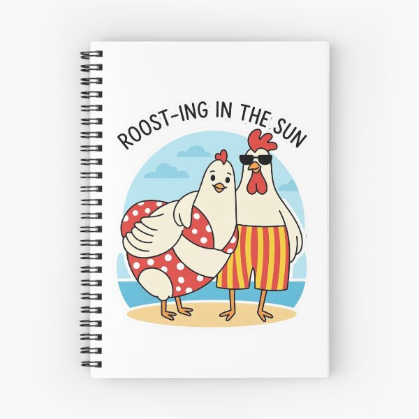 Item preview, Roost-ing in the Sun – Funny Chicken Summer Pun designed and sold by aiqdelicia.