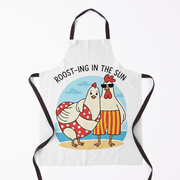 Item preview, Roost-ing in the Sun – Funny Chicken Summer Pun designed and sold by aiqdelicia.