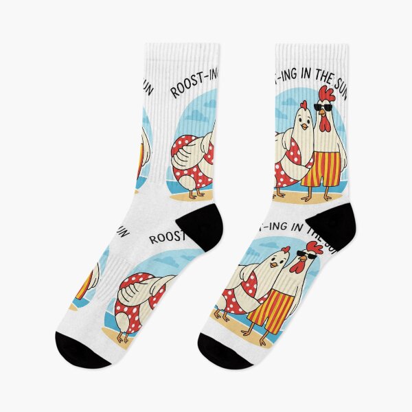 Item preview, Roost-ing in the Sun – Funny Chicken Summer Pun designed and sold by aiqdelicia.