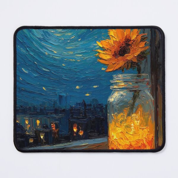Item preview, Glowing Sunflower Night Illustration designed and sold by MoonPetal1.