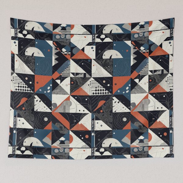 Item preview, Modern Abstract Geometric Pattern with Triangles designed and sold by RidaSalArt.