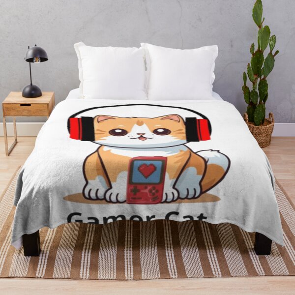 Item preview, Cute Gamer Cat Playing Kawaii Video Games designed and sold by RossyCreaciones.