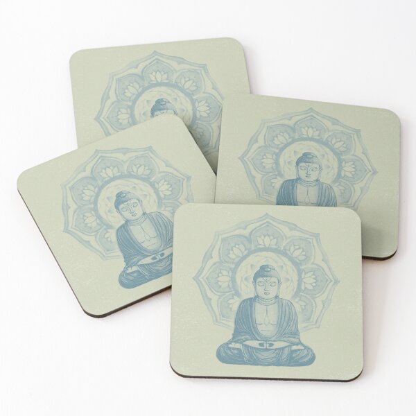 Item preview, Buddha Padma Watercolor - Tea + Peacock designed and sold by Irene Estelle.