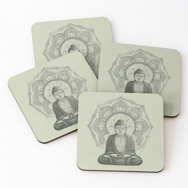 Item preview, Buddha Padma Watercolor - Tea + Pine designed and sold by Irene Estelle.