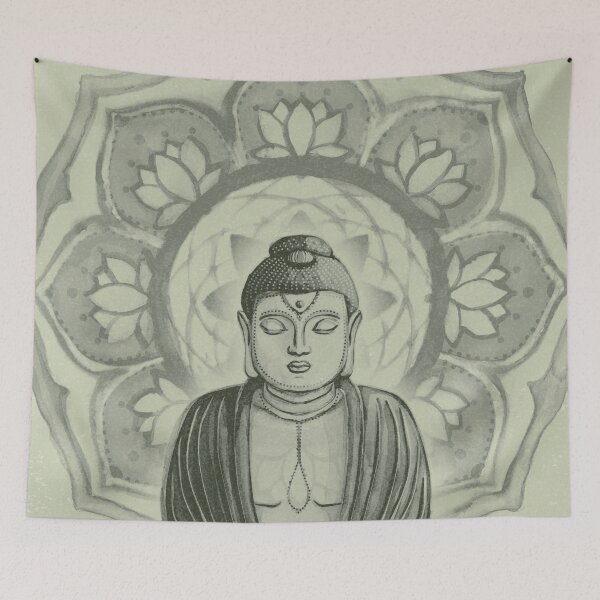 Item preview, Buddha Padma Watercolor - Tea + Pine designed and sold by Irene Estelle.