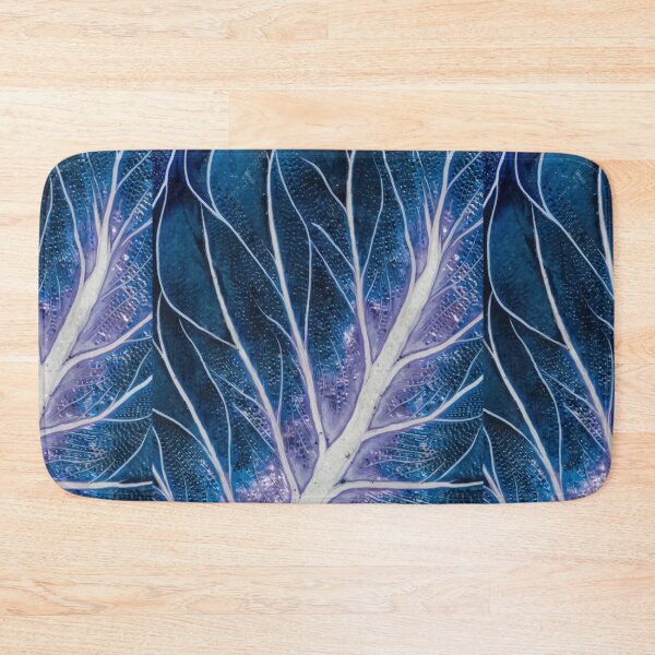 Item preview, Blue Purple Abstract Leaf Vein Texture Macro Art designed and sold by RidaSalArt.