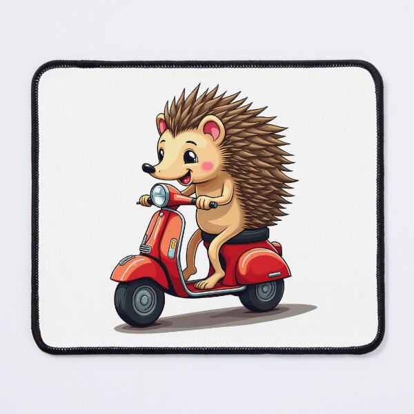 Item preview, Cute Hedgehog Riding Scooter | Funny Animal Vespa Cartoon Gift designed and sold by DesignsByDessie.