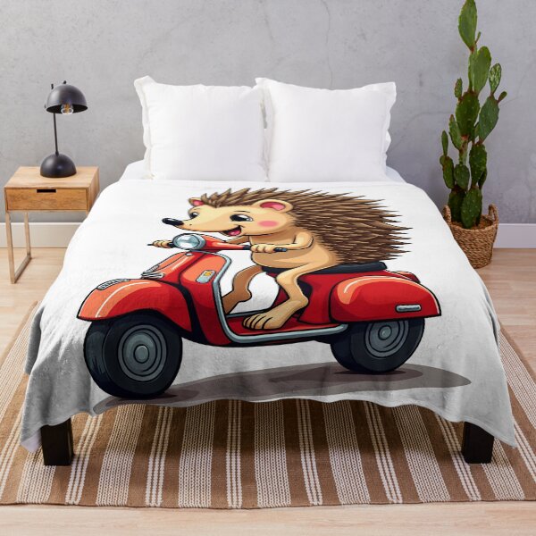 Item preview, Cute Hedgehog Riding Scooter | Funny Animal Vespa Cartoon Gift designed and sold by DesignsByDessie.
