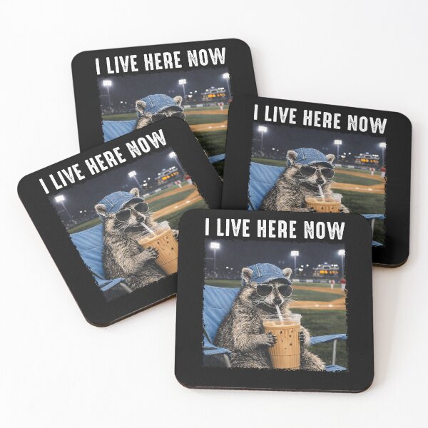 Item preview, Funny Raccoon Baseball Iced Coffee Art designed and sold by margamPagenberg.