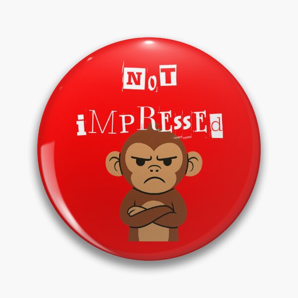 Item preview, Not Impressed - grumpy monkey designed and sold by TeeHeeRiot.