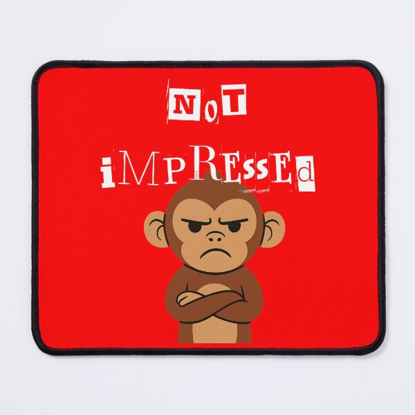 Item preview, Not Impressed - grumpy monkey designed and sold by TeeHeeRiot.