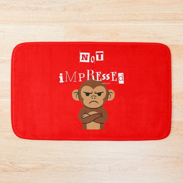 Item preview, Not Impressed - grumpy monkey designed and sold by TeeHeeRiot.