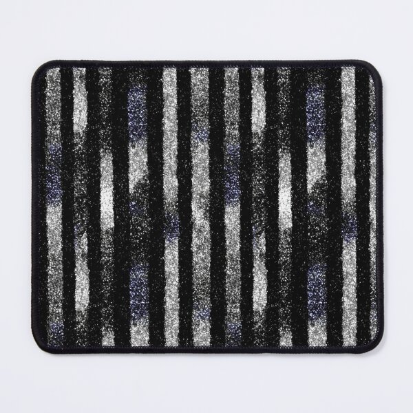 Item preview, Black Silver Glitter Vertical Stripes designed and sold by bubblegoth.