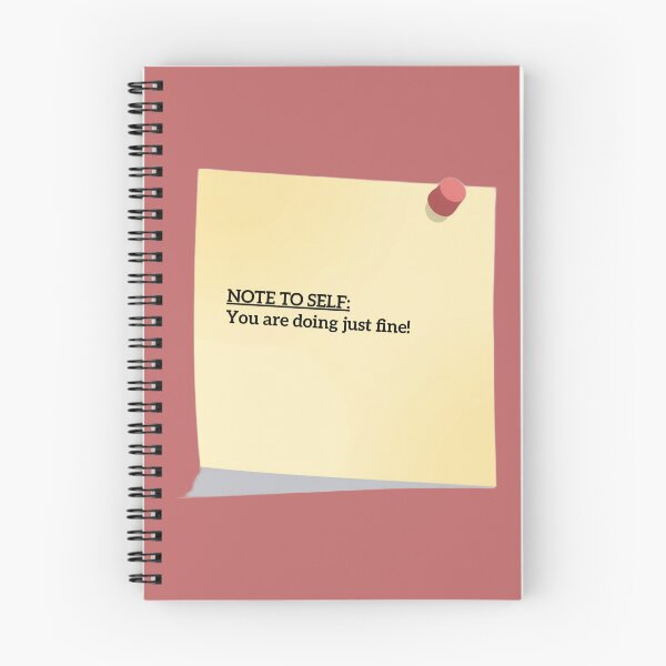 Item preview, Note to Self: You Are Doing Just Fine – Motivational Reminder Typography Design designed and sold by Artsy Corner.