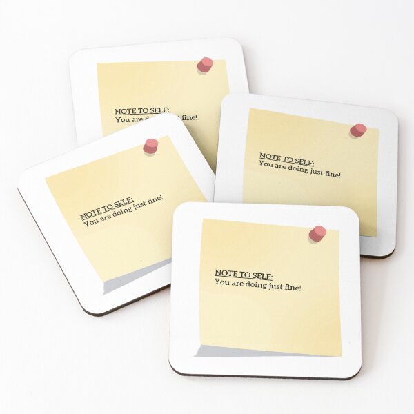 Item preview, Note to Self: You Are Doing Just Fine – Motivational Reminder Typography Design designed and sold by Artsy Corner.