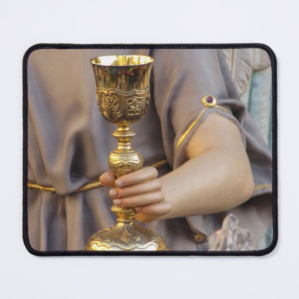 Item preview, Close-Up Of Religious Angel Statue Holding Golden Chalice During Holy Week Procession designed and sold by Nmallia.
