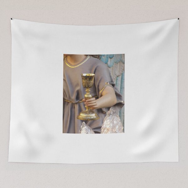 Item preview, Close-Up Of Religious Angel Statue Holding Golden Chalice During Holy Week Procession designed and sold by Nmallia.