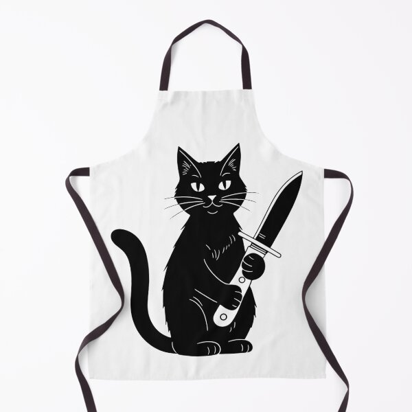 Item preview, Black cat with knife designed and sold by AnnaHolyph.