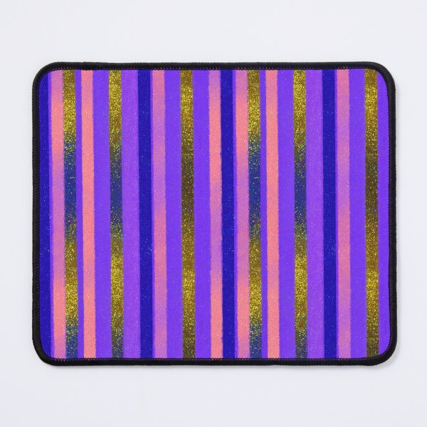 Item preview, Purple Gold Glitter Vertical Stripe Pattern designed and sold by bubblegoth.