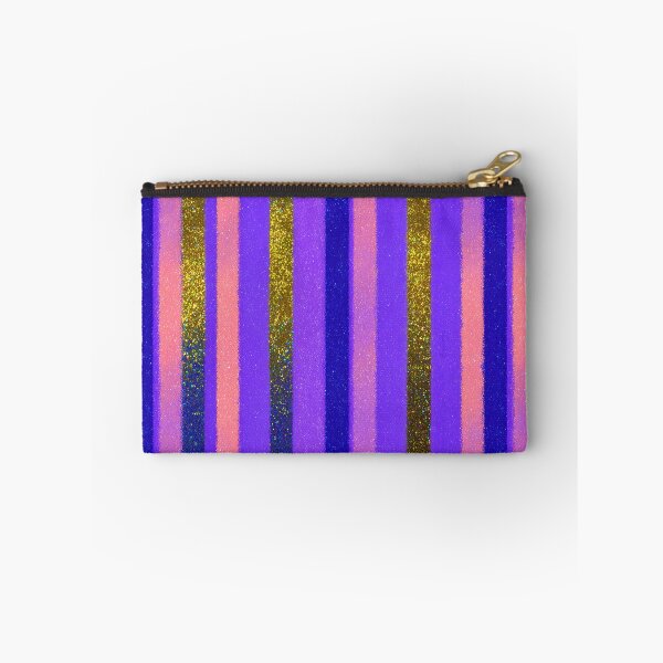 Item preview, Purple Gold Glitter Vertical Stripe Pattern designed and sold by bubblegoth.