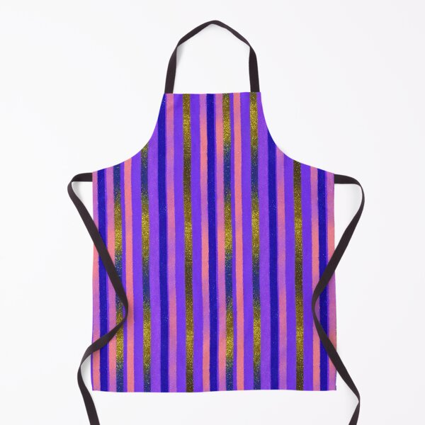 Item preview, Purple Gold Glitter Vertical Stripe Pattern designed and sold by bubblegoth.