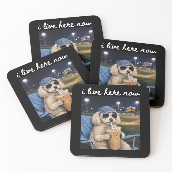 Item preview, Funny Poodle Baseball Iced Coffee Art designed and sold by margamPagenberg.