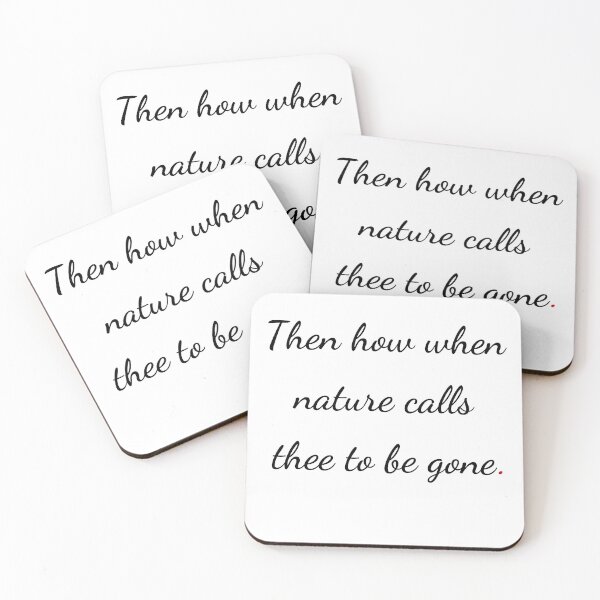 Item preview, "Then how when nature calls thee to be gone" - handwriting black designed and sold by ariksworld.