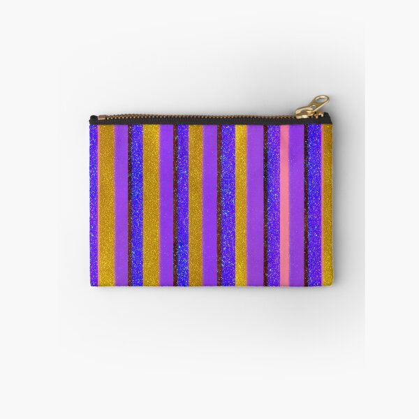 Item preview, Purple Blue Glitter Vertical Stripes designed and sold by bubblegoth.