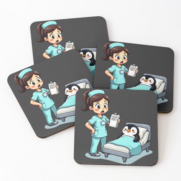 Item preview, Cold Feet Penguin – Funny Nurse Humor designed and sold by AnimalAirtistry.