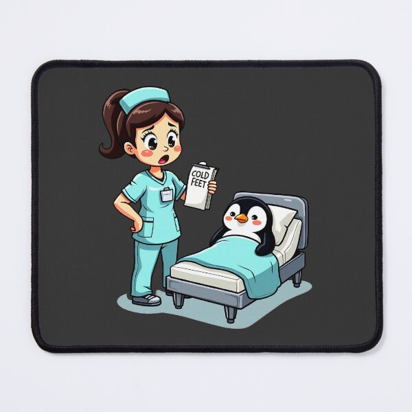 Item preview, Cold Feet Penguin – Funny Nurse Humor designed and sold by AnimalAirtistry.