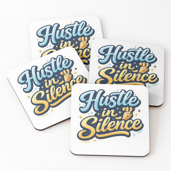 Item preview, Hustle in Silence – Motivational Typography Transparent Sticker designed and sold by Trigart-art.