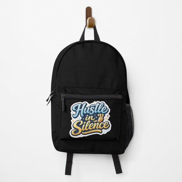 Item preview, Hustle in Silence – Motivational Typography Transparent Sticker designed and sold by Trigart-art.