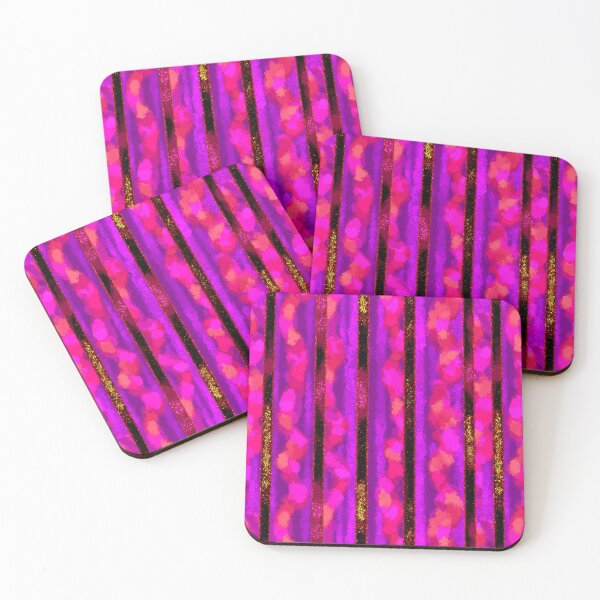 Item preview, Pink Purple Glitter Stripe Pattern designed and sold by bubblegoth.