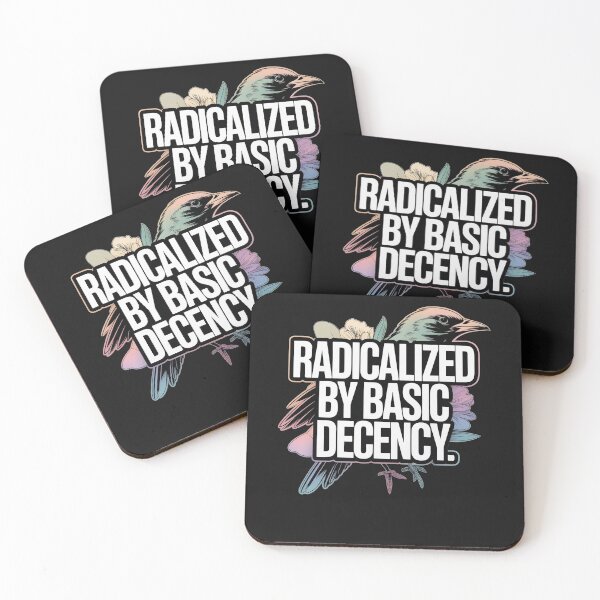 Item preview, Radicalized By Basic Decency Bird Illustration designed and sold by AilinsDesigns.
