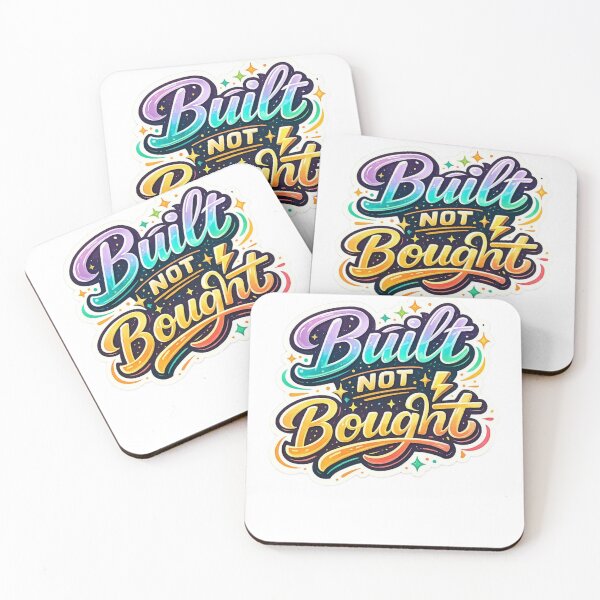 Item preview, Built Not Bought – Motivational Typography Transparent Sticker designed and sold by Trigart-art.